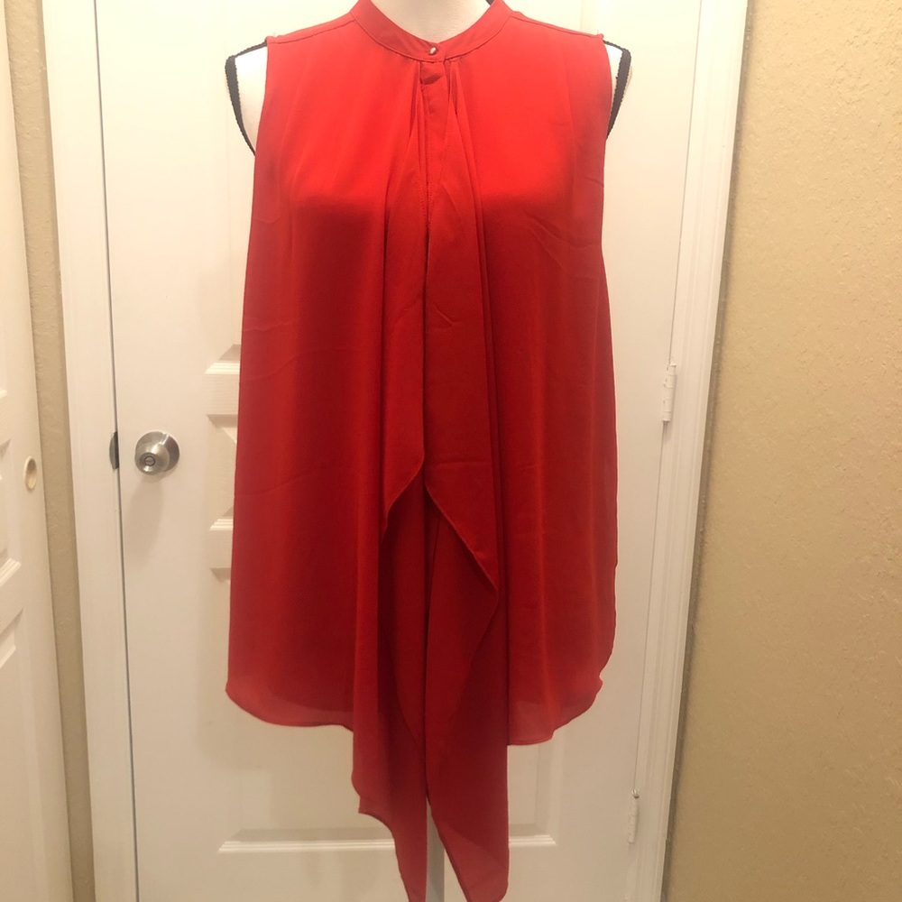 H&M red sleeveless blouse